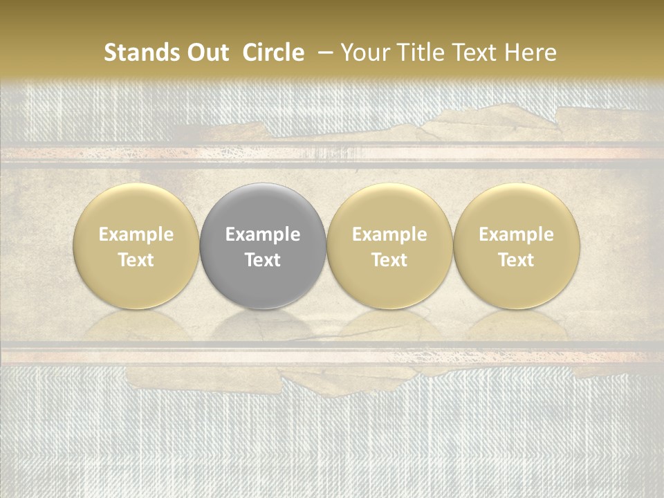 Illustration Stripes Worn PowerPoint Template