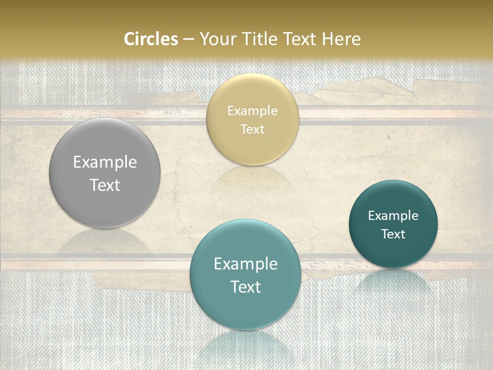 Illustration Stripes Worn PowerPoint Template