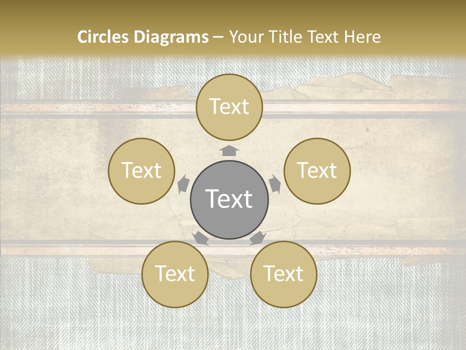 Illustration Stripes Worn PowerPoint Template