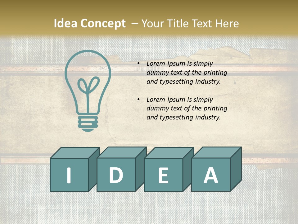 Illustration Stripes Worn PowerPoint Template