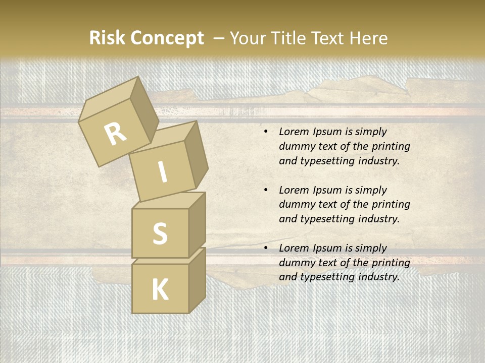 Illustration Stripes Worn PowerPoint Template