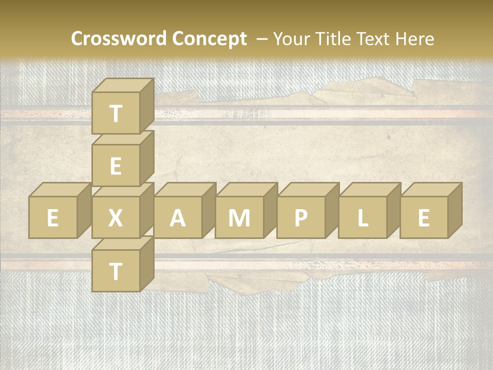 Illustration Stripes Worn PowerPoint Template