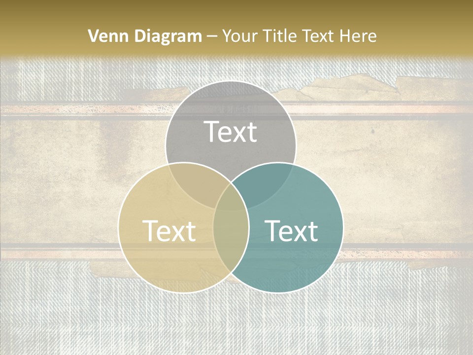Illustration Stripes Worn PowerPoint Template
