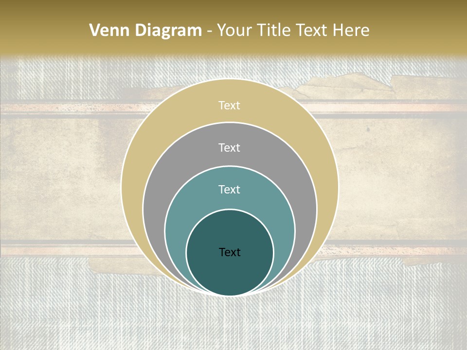 Illustration Stripes Worn PowerPoint Template