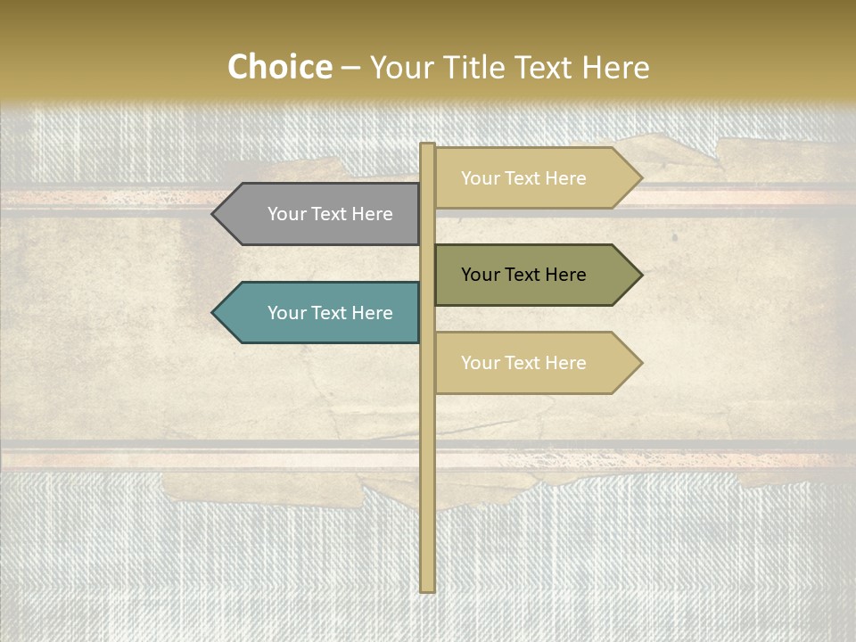 Illustration Stripes Worn PowerPoint Template