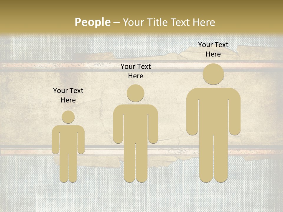 Illustration Stripes Worn PowerPoint Template