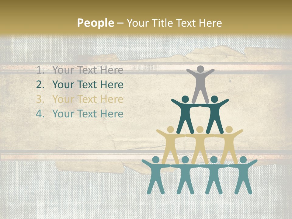 Illustration Stripes Worn PowerPoint Template