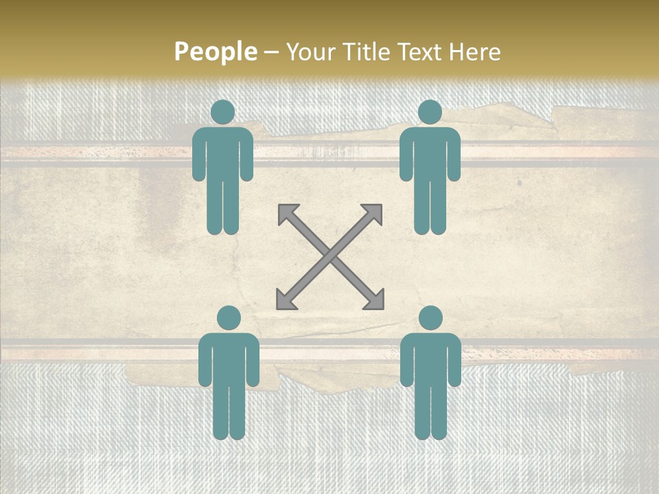 Illustration Stripes Worn PowerPoint Template