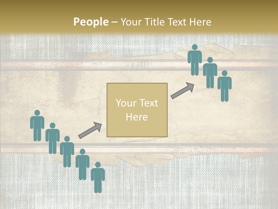 Illustration Stripes Worn PowerPoint Template