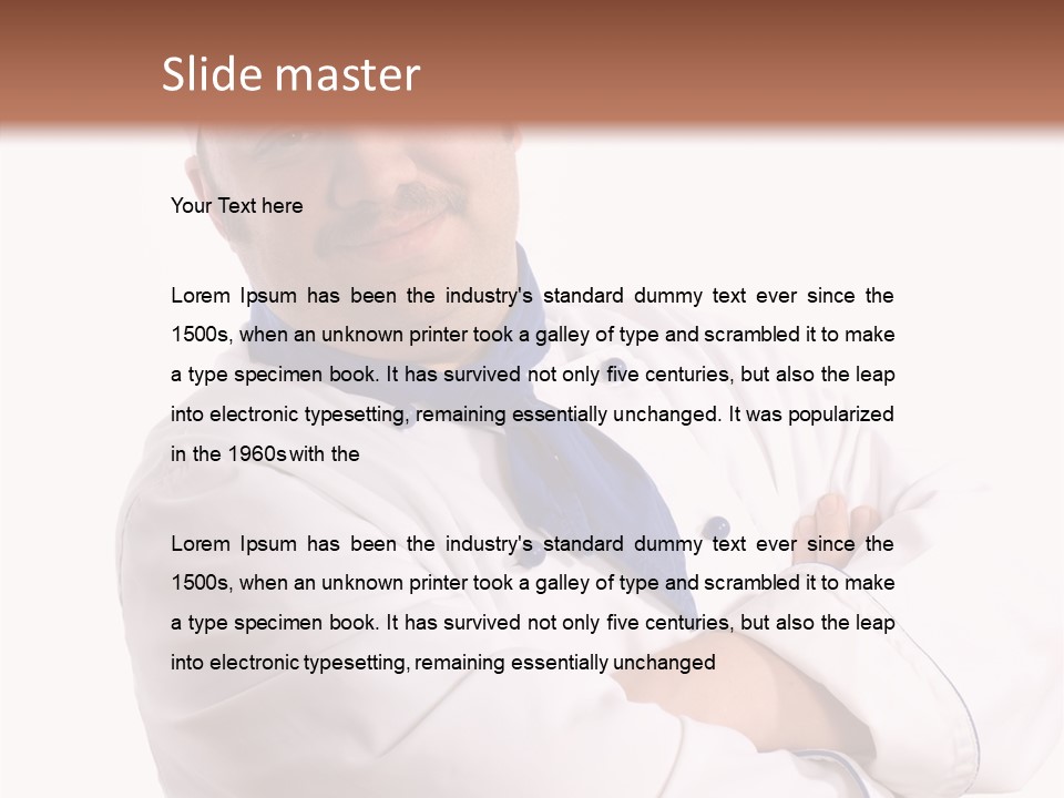 Smiling Mustache Man PowerPoint Template