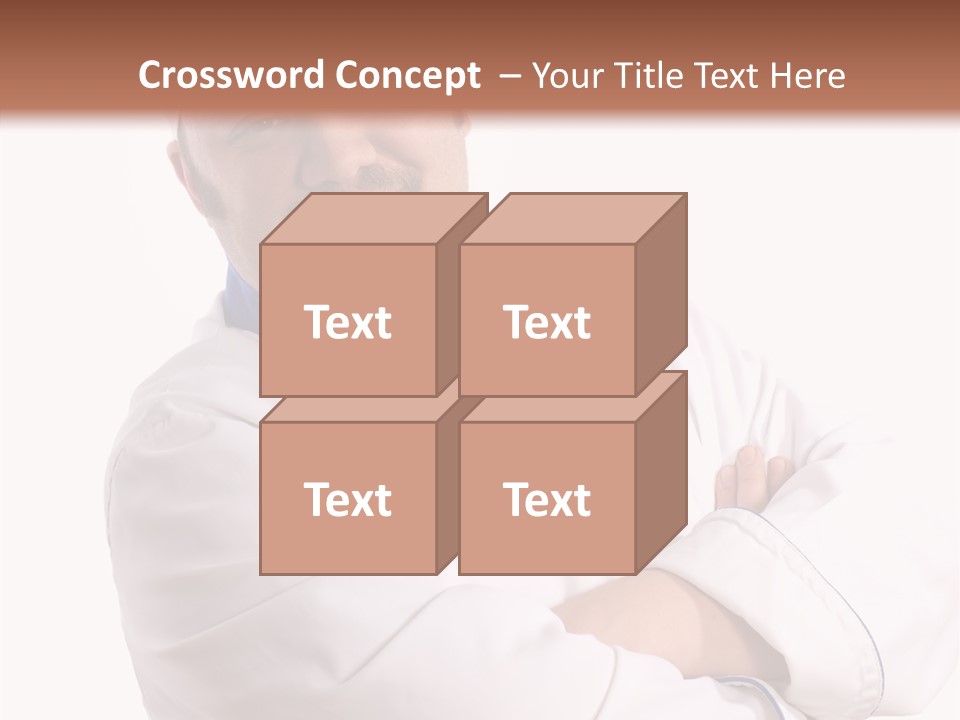 Smiling Mustache Man PowerPoint Template