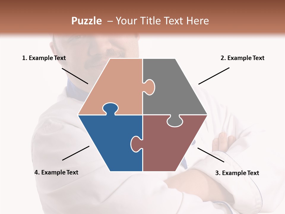 Smiling Mustache Man PowerPoint Template