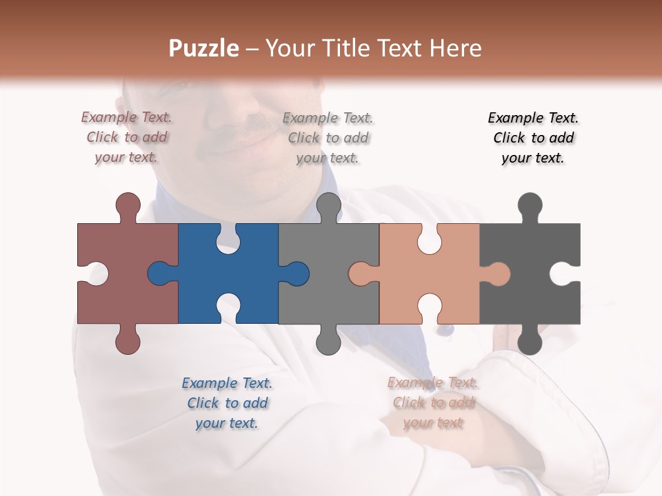 Smiling Mustache Man PowerPoint Template