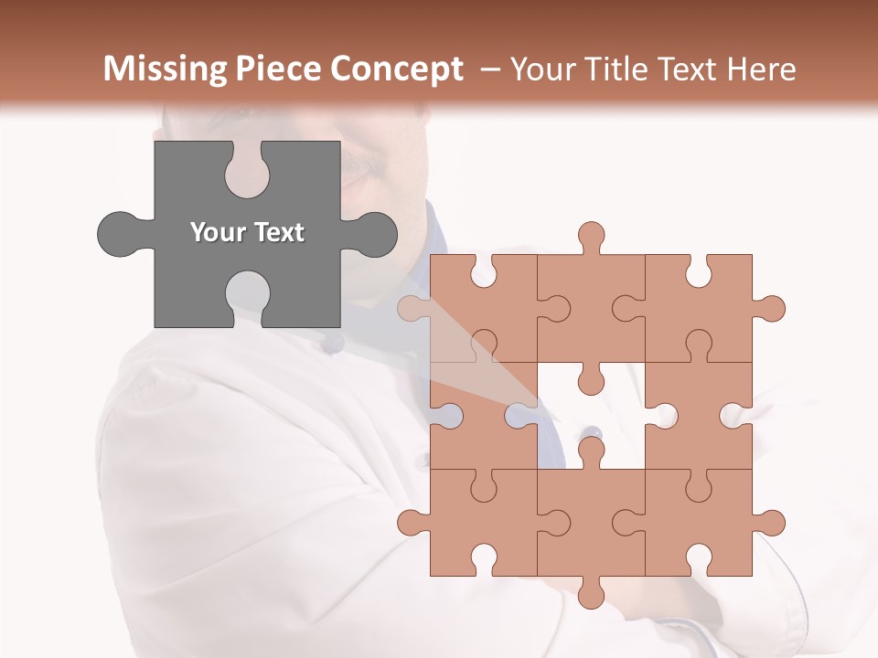 Smiling Mustache Man PowerPoint Template