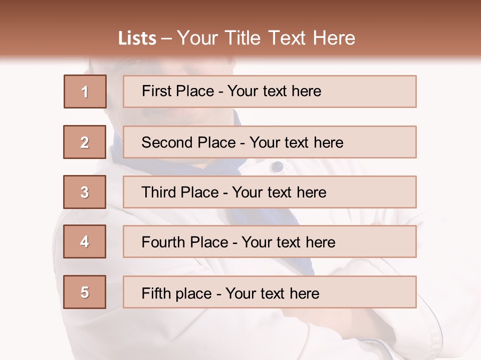 Smiling Mustache Man PowerPoint Template
