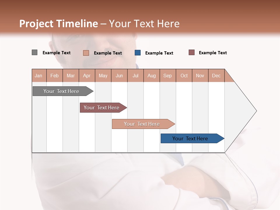 Smiling Mustache Man PowerPoint Template