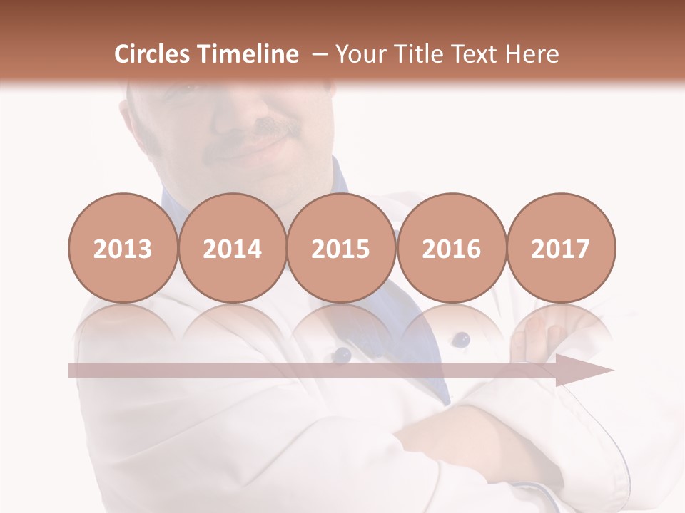 Smiling Mustache Man PowerPoint Template