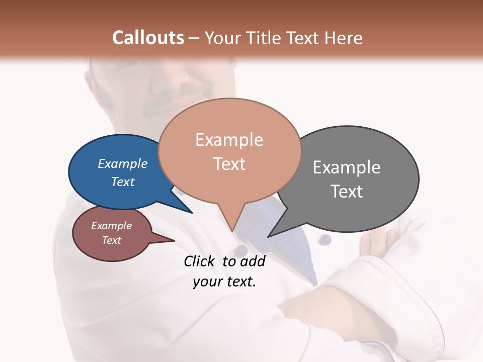 Smiling Mustache Man PowerPoint Template
