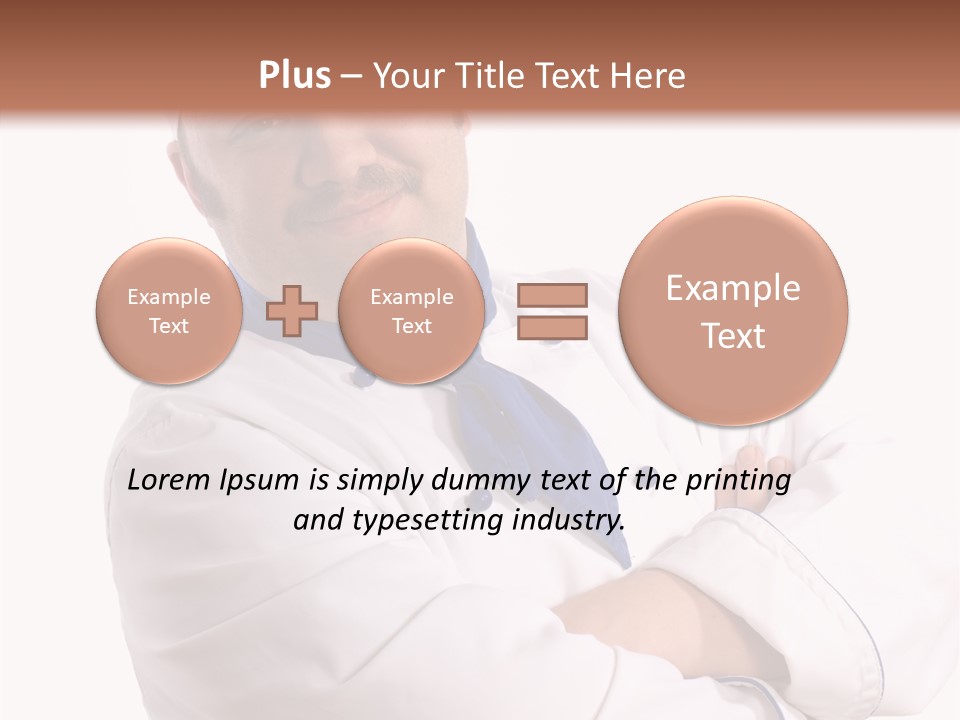 Smiling Mustache Man PowerPoint Template