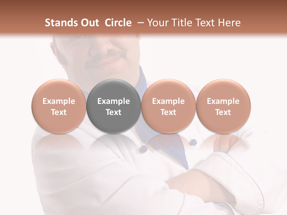 Smiling Mustache Man PowerPoint Template