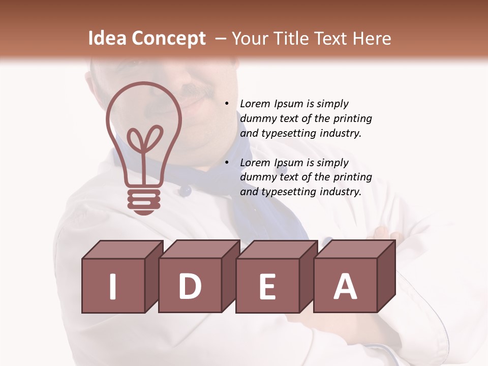 Smiling Mustache Man PowerPoint Template