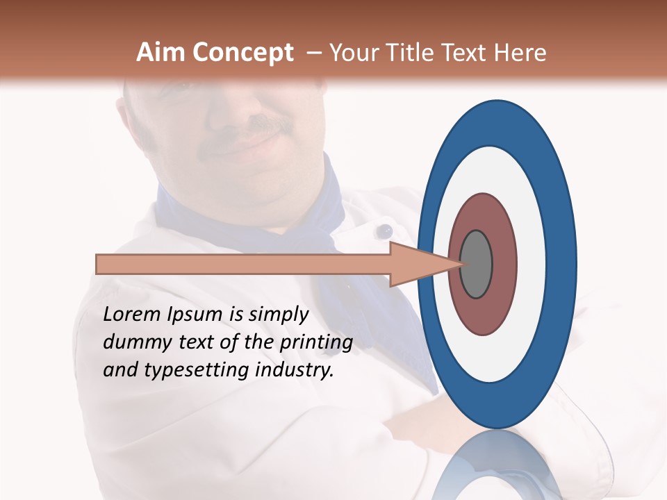 Smiling Mustache Man PowerPoint Template