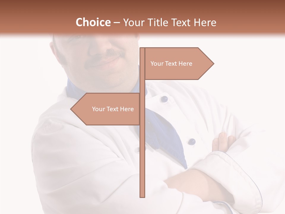 Smiling Mustache Man PowerPoint Template