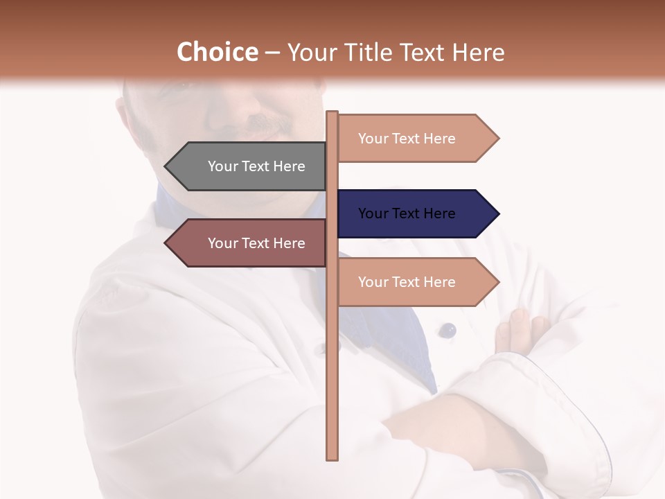 Smiling Mustache Man PowerPoint Template