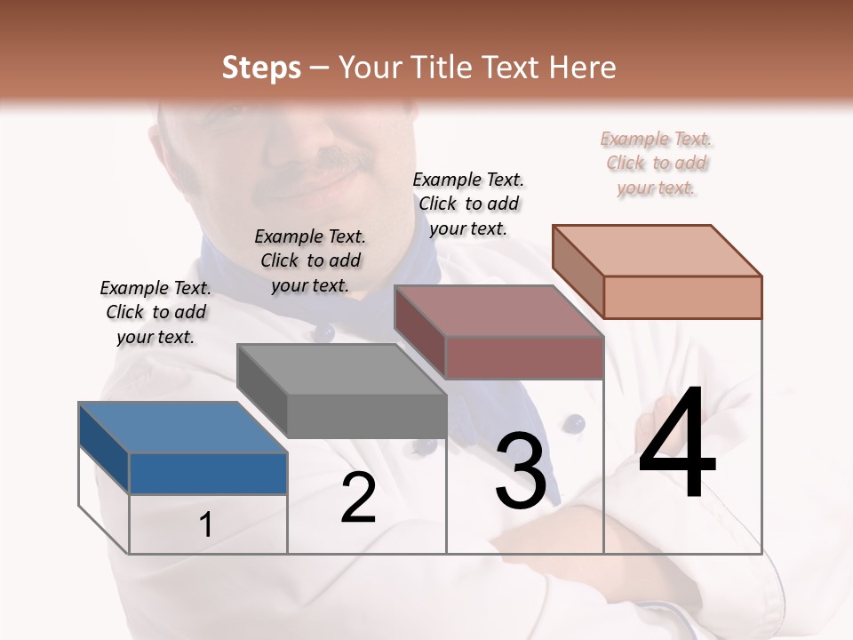 Smiling Mustache Man PowerPoint Template