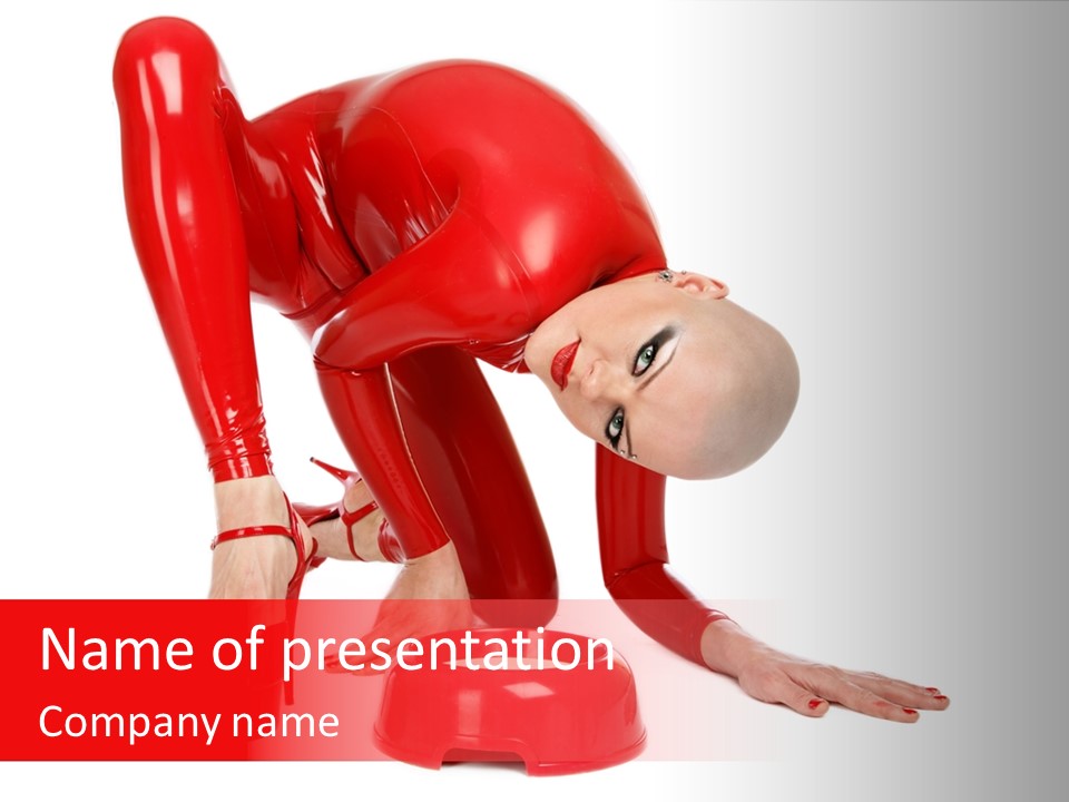 Provocative Woman Fetish PowerPoint Template
