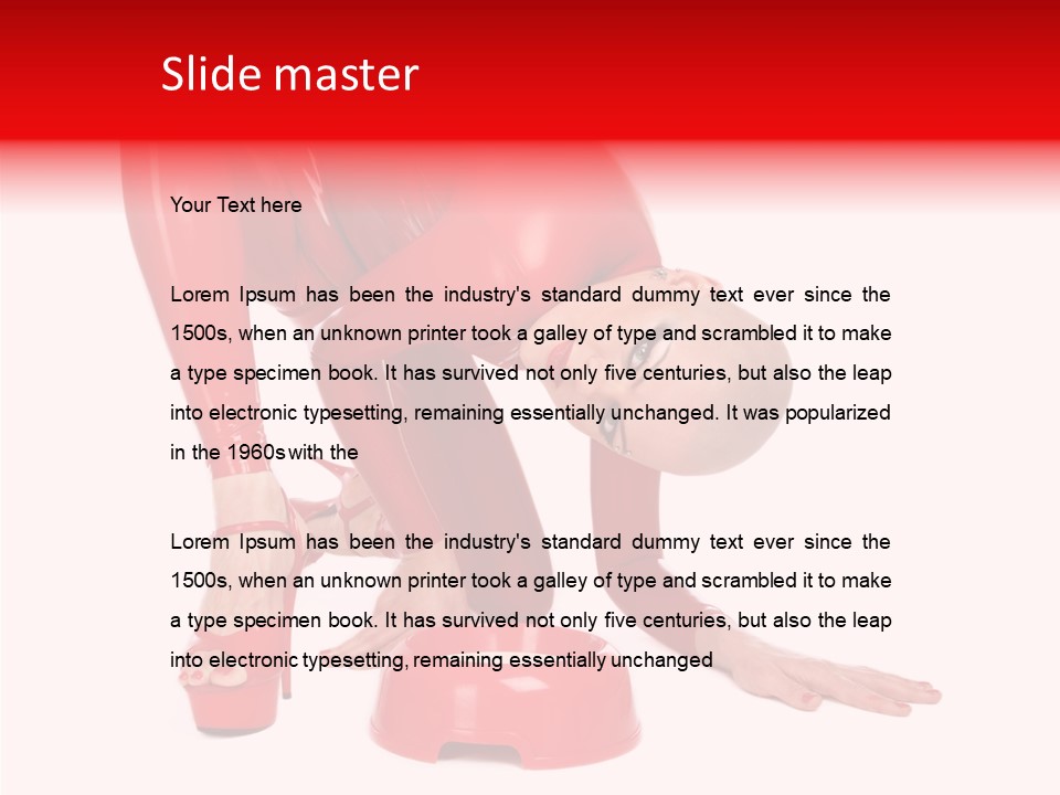 Provocative Woman Fetish PowerPoint Template