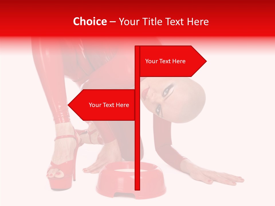 Provocative Woman Fetish PowerPoint Template