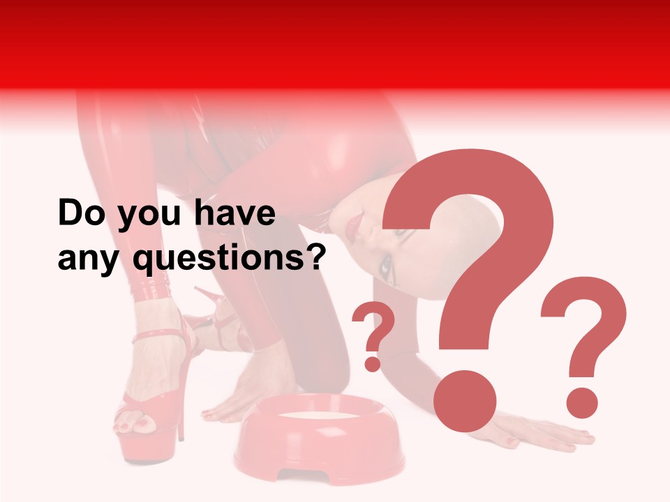 Provocative Woman Fetish PowerPoint Template