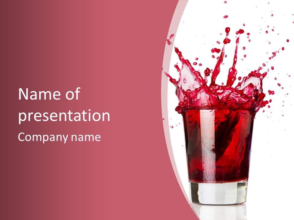 Mixed Splashing Drink PowerPoint Template