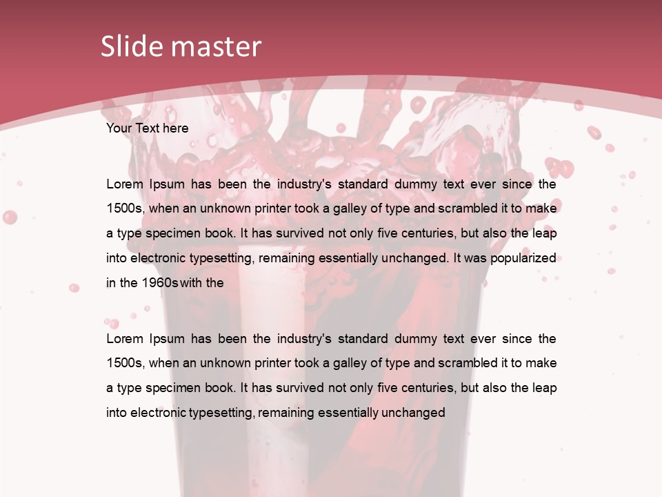 Mixed Splashing Drink PowerPoint Template