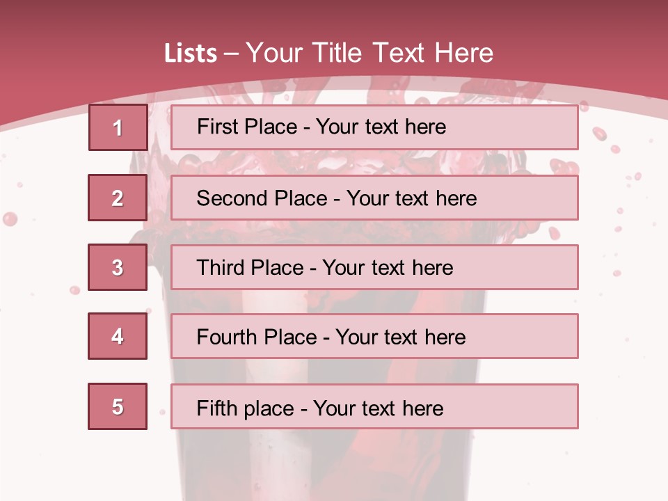Mixed Splashing Drink PowerPoint Template
