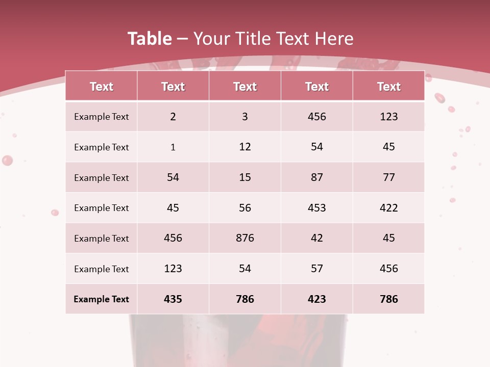 Mixed Splashing Drink PowerPoint Template