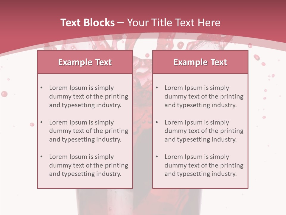Mixed Splashing Drink PowerPoint Template