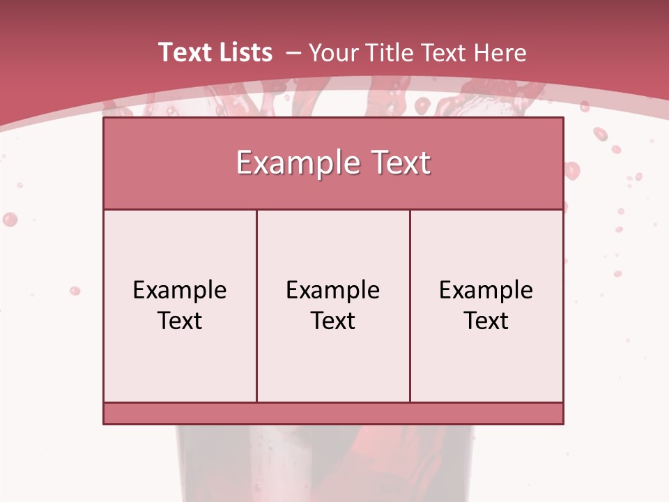 Mixed Splashing Drink PowerPoint Template