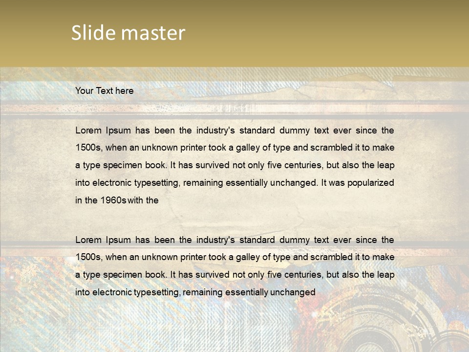 Geometric Colour Scrap Booking PowerPoint Template