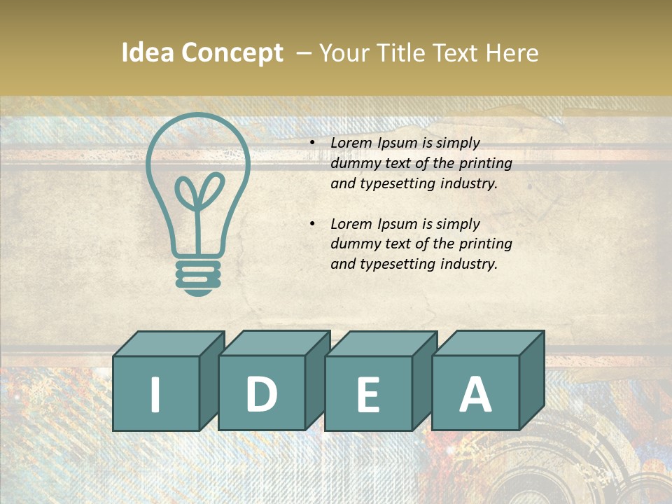 Geometric Colour Scrap Booking PowerPoint Template