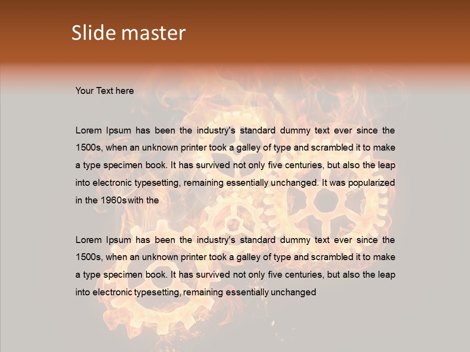 Global Flame Gear PowerPoint Template