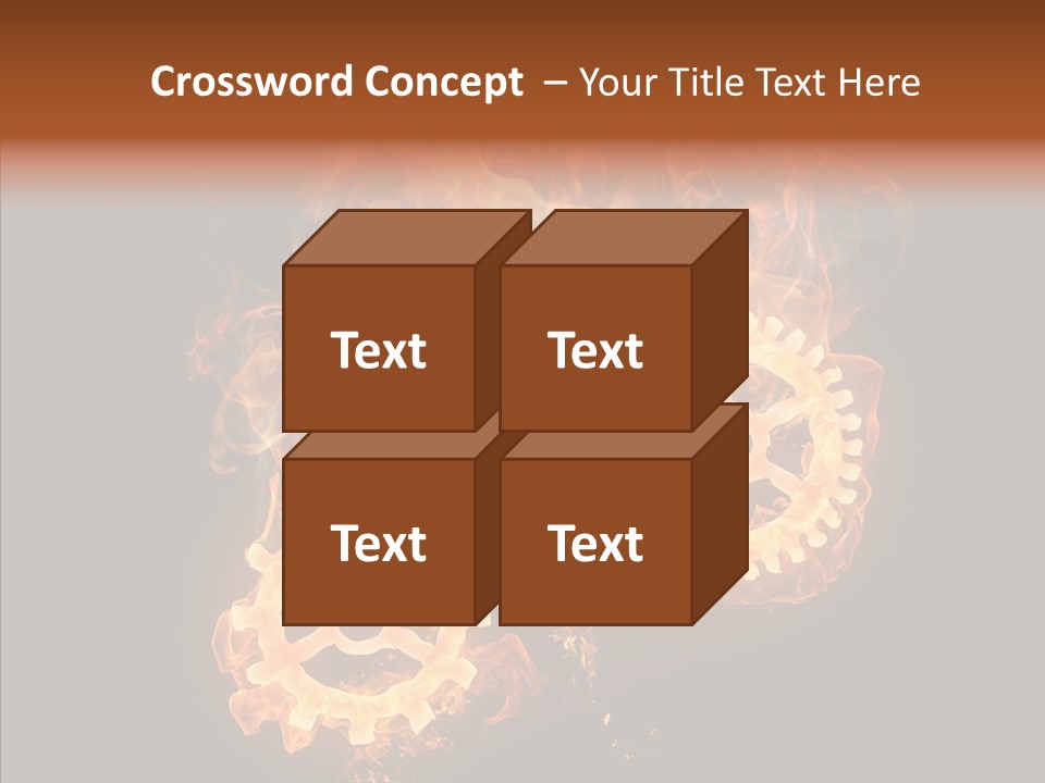 Global Flame Gear PowerPoint Template