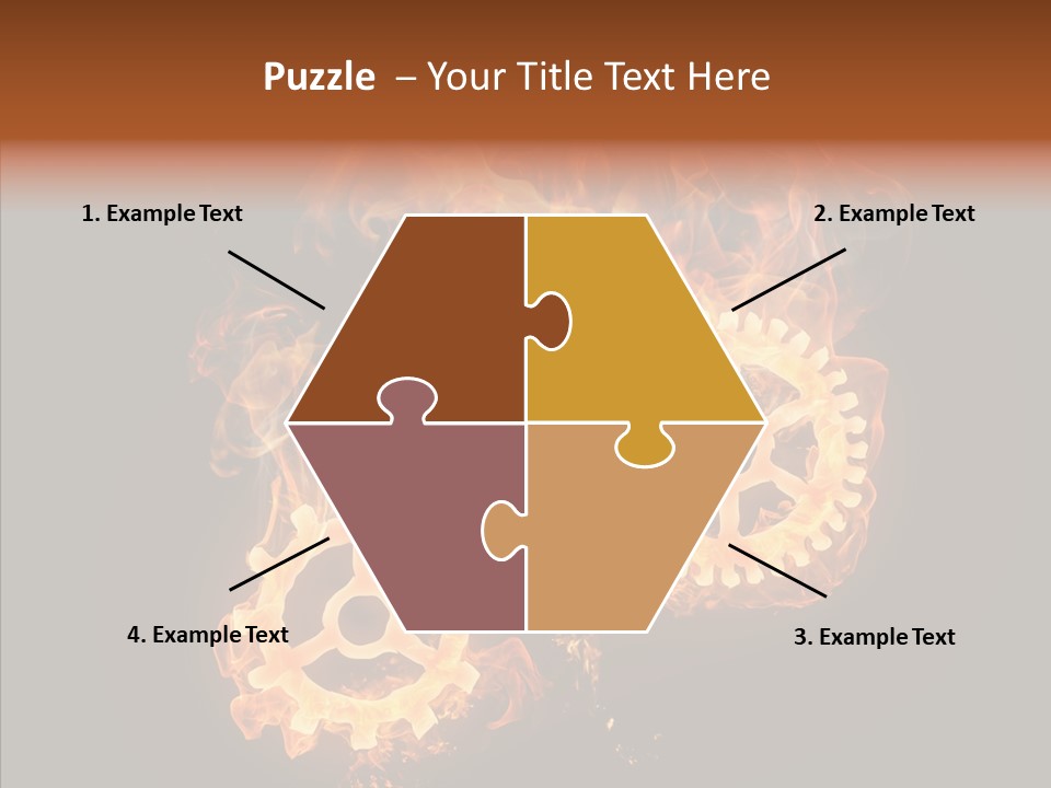 Global Flame Gear PowerPoint Template