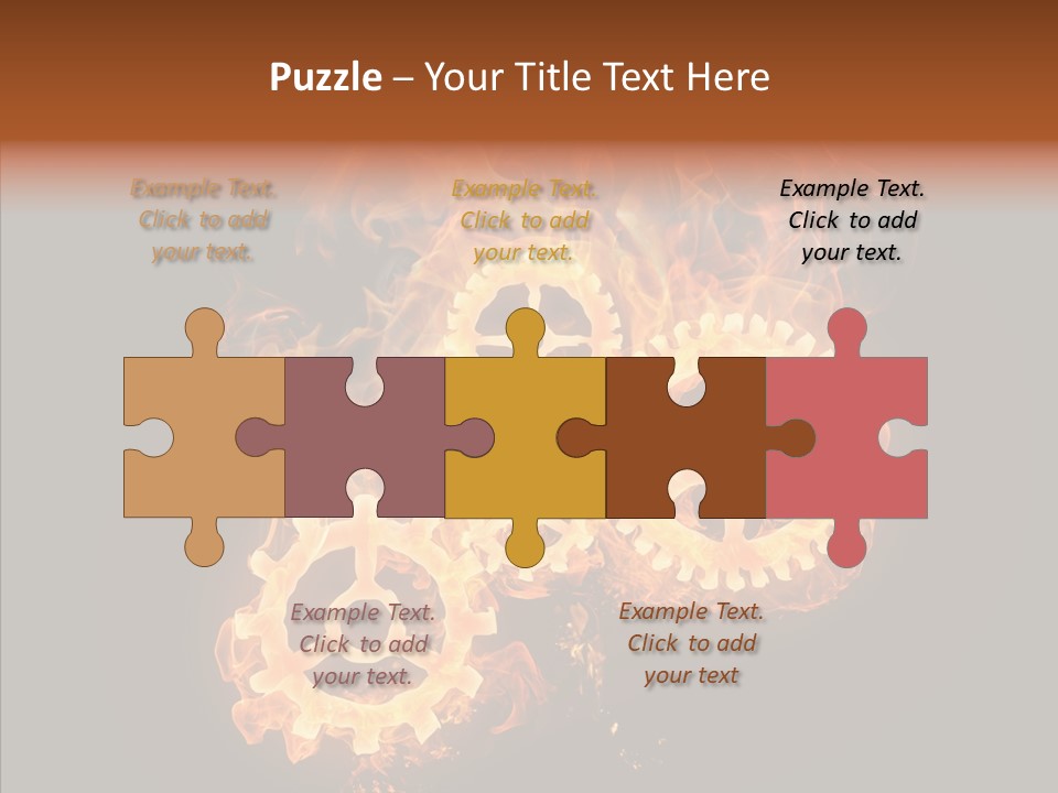Global Flame Gear PowerPoint Template