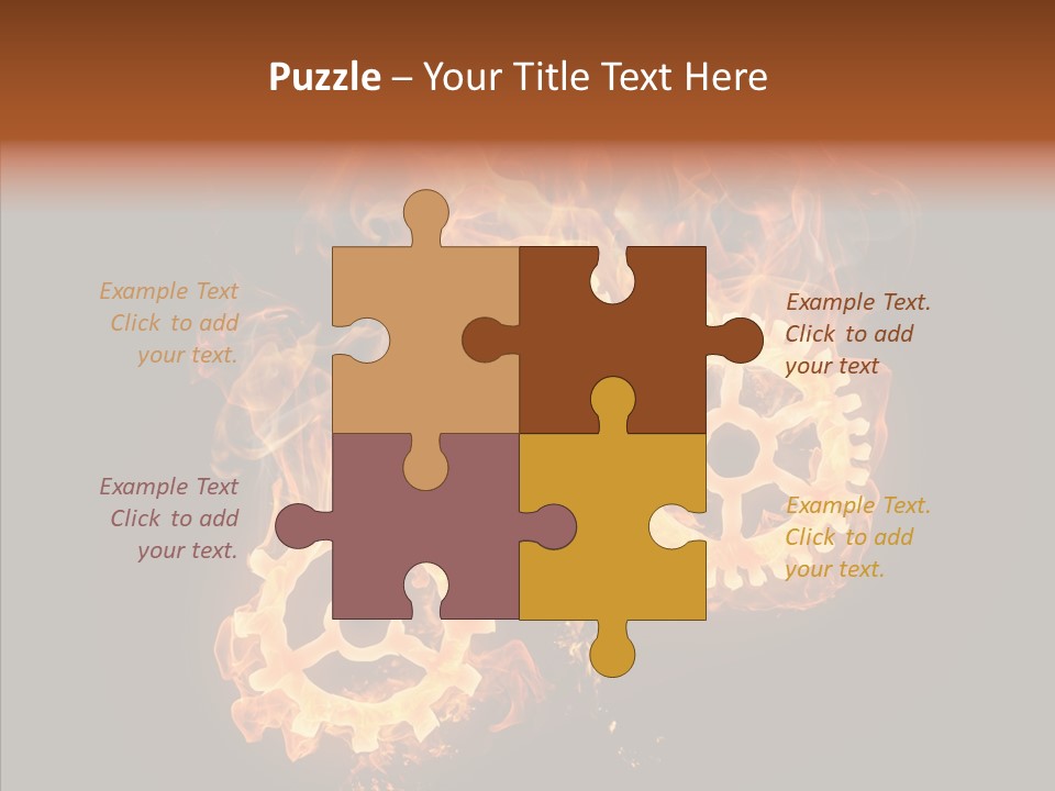 Global Flame Gear PowerPoint Template