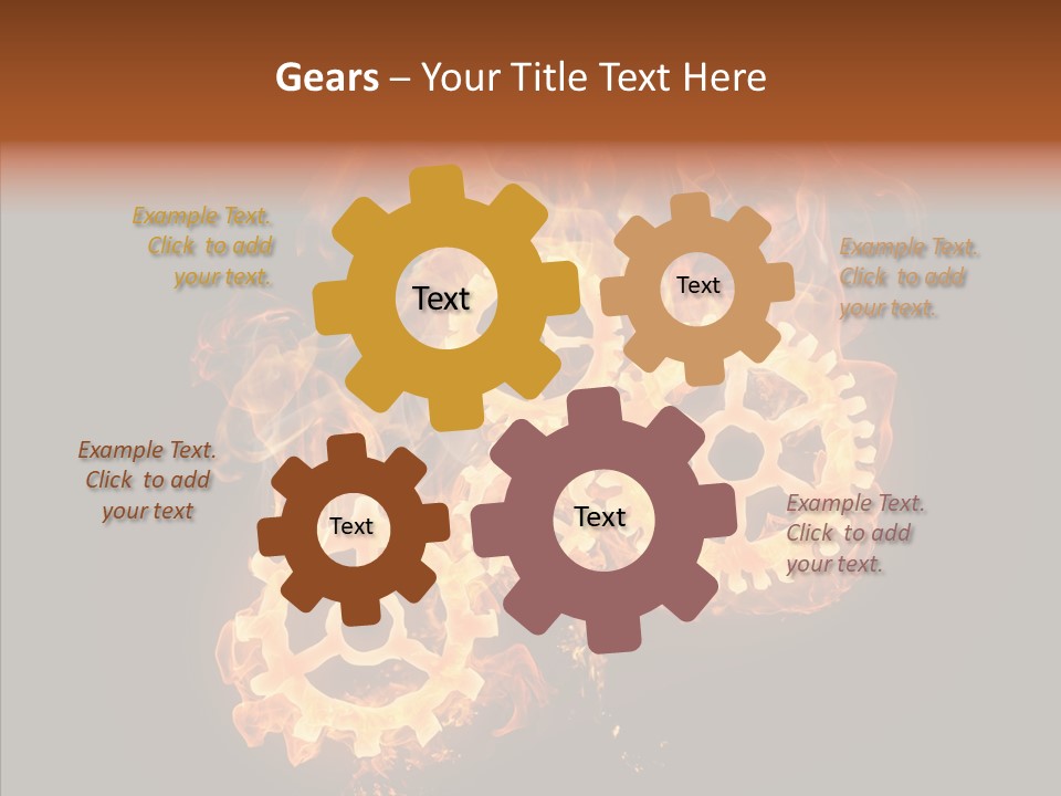 Global Flame Gear PowerPoint Template