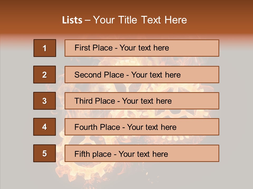 Global Flame Gear PowerPoint Template
