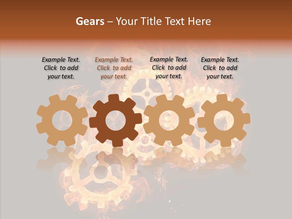 Global Flame Gear PowerPoint Template