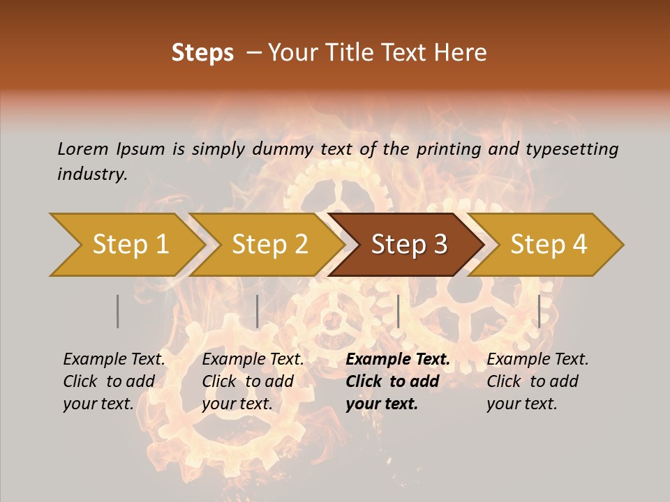 Global Flame Gear PowerPoint Template